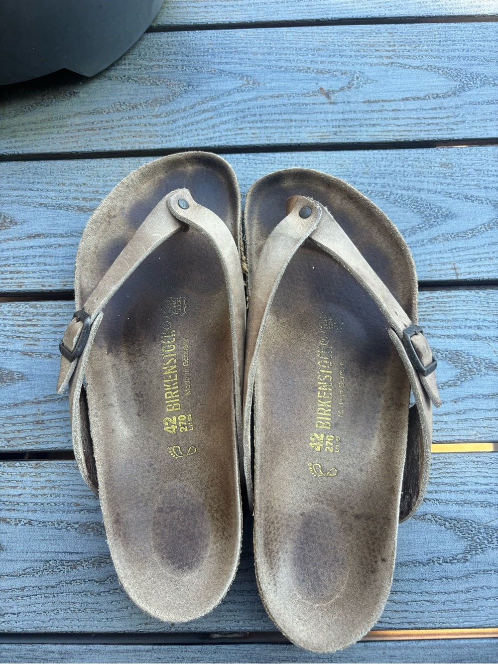 Birkenstock Sz 42 Brown Suede Women's Thong Sandals